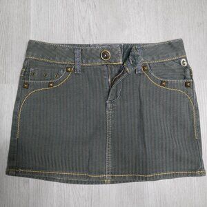 Y2K Guess Premium Jean Skirt Women's Size 24 Pinstripe Mini Skirt